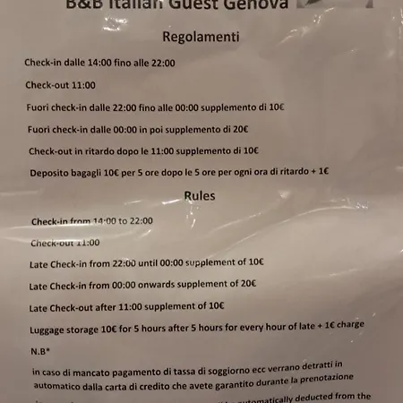 Italian Guest Maison d'hôtes Gênes